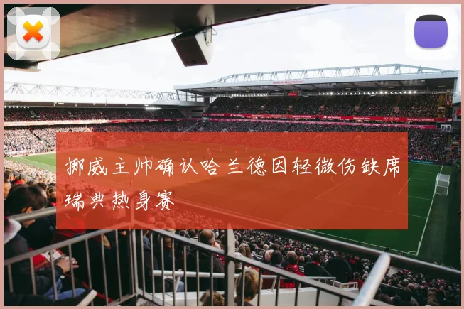 挪威主帅确认哈兰德因轻微伤缺席瑞典热身赛